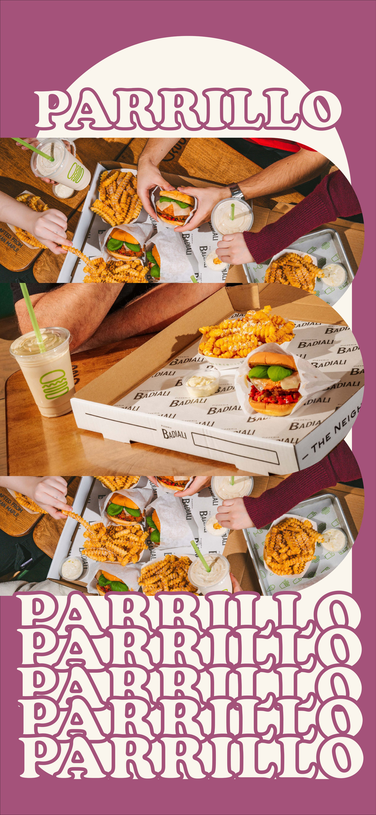 Hamburguesas, papas y malteadas de PARRILLO